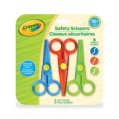 Amazon.com: Crayola Toddler Safety Scissors (3pk), Blunt Tip ...