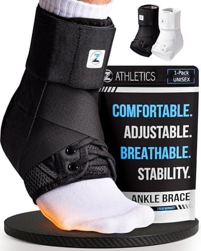 Z ATHLETICS Zenith Ankle Brace, Lace Up Adjustable Support for Running ...