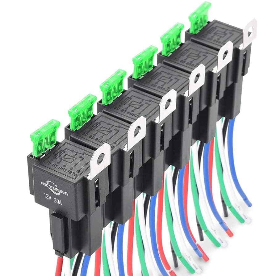 Amazon.com: MICTUNING 12V Fuse Relay Switch Harness Set - 30A ATO ...