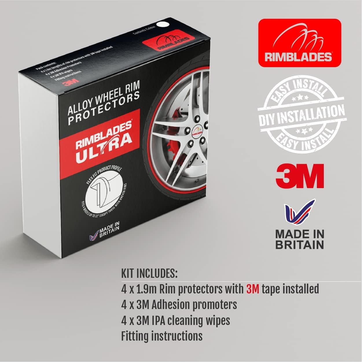 Rimblades Ultra Alloy Wheel Rim Protectors (10 Colour Options - Silver ...