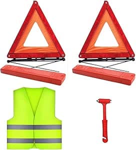 Comforight Warning Triangles for Cars, Fold Up Car Emergency Warning ...