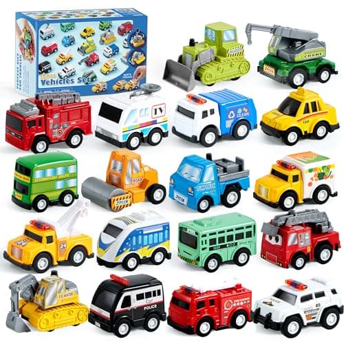 Joyin 25 Piece Pull Back City Cars An…