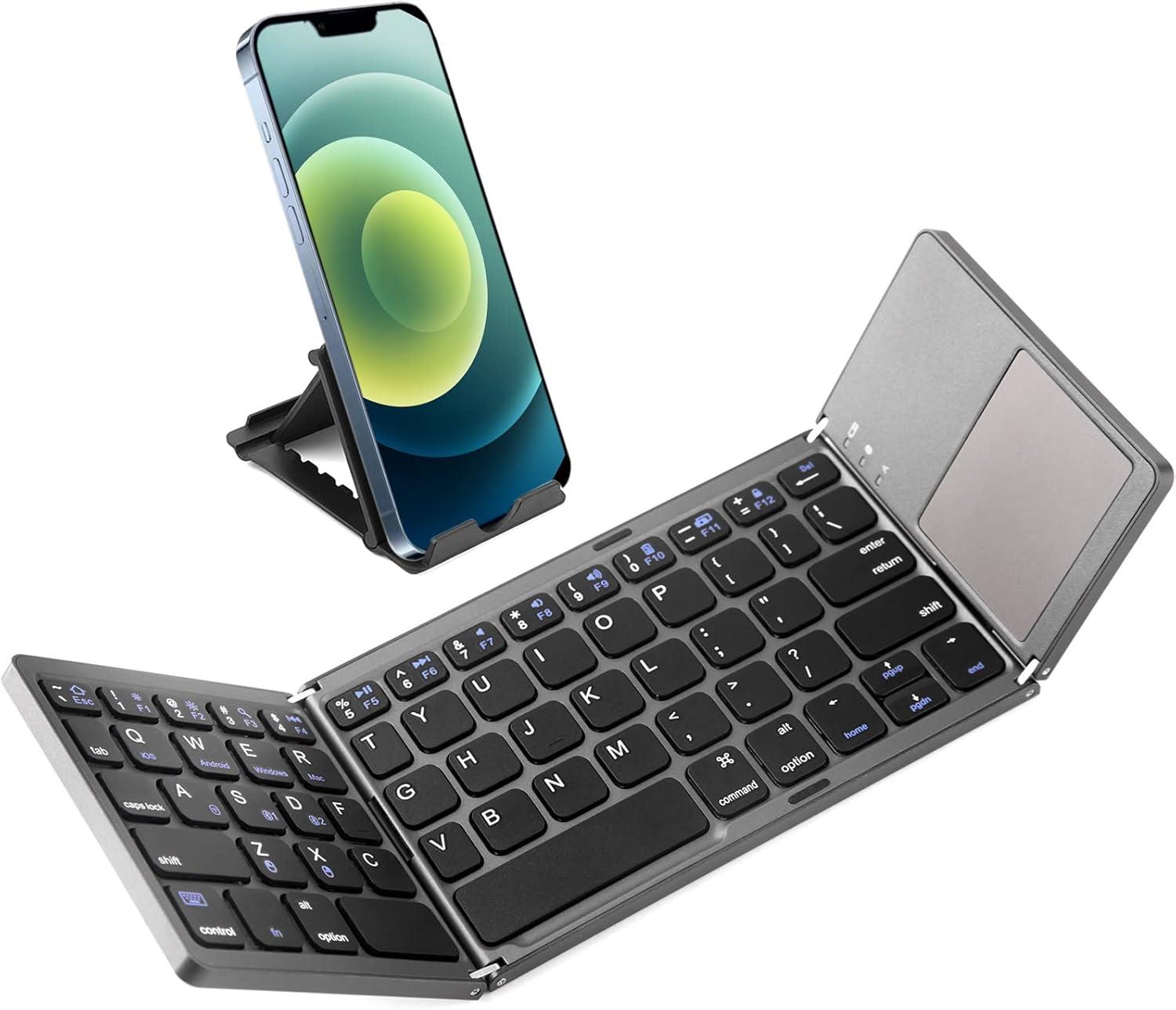 Multi-Device Foldable Bluetooth Keyboard with Touchpad - Samsers ...