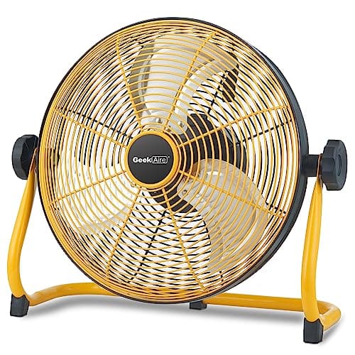 Geek Aire CF1 Outdoor Rechargeable Variable Speed Floor Fan w/ Power ...