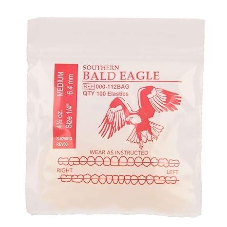 American Orthodontics Elastics Wildlife Eagle | Medium, 4.5 Oz, 1/4 ...