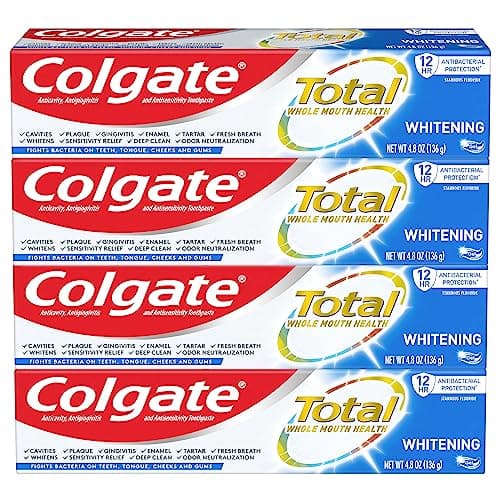Colgate Total Whitening + Fresh Boost Toothpaste Gel, Mint, 5.1 Oz ...