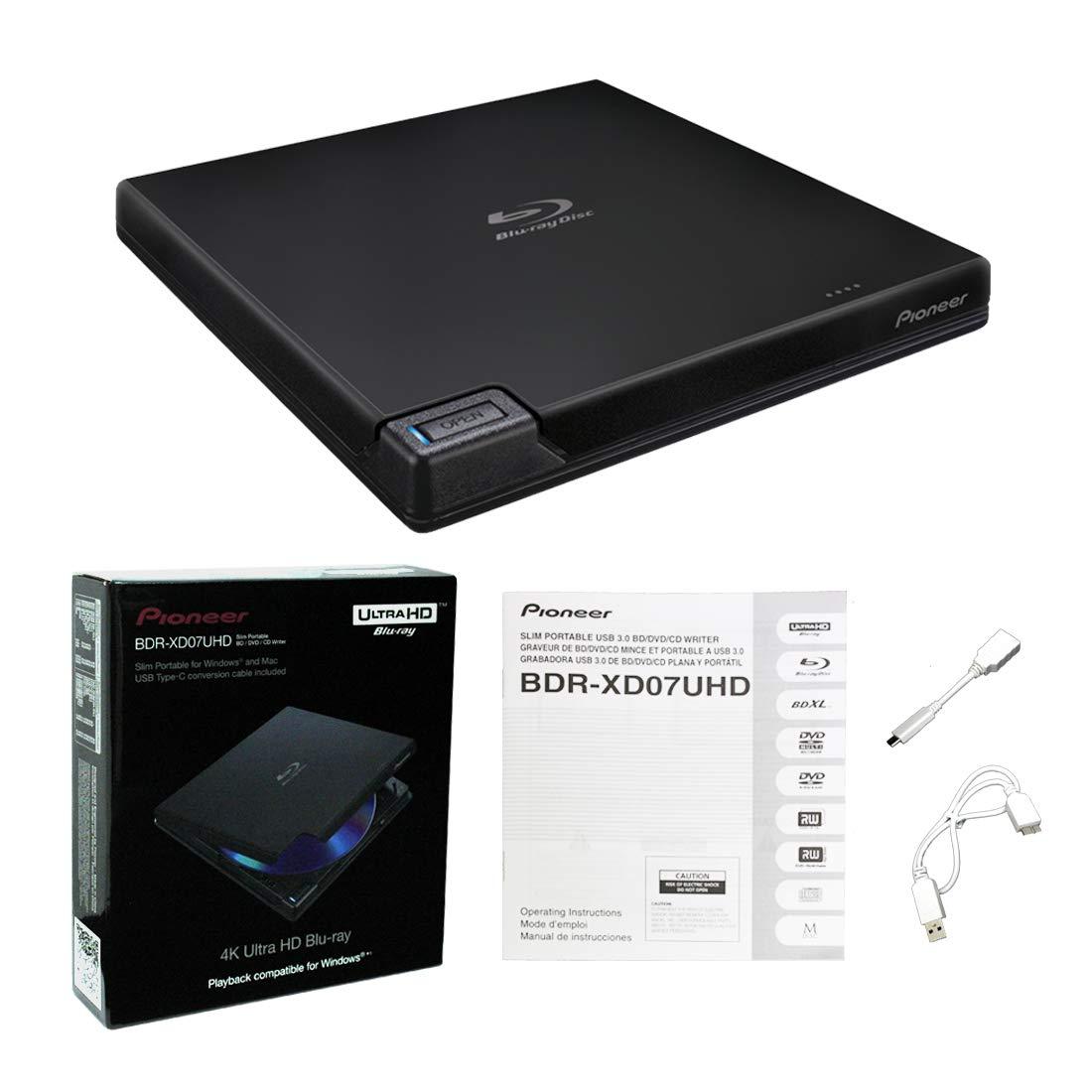 Buy Produplicator Pioneer BDR-XD07UHD Portable 6X Ultra HD 4K Blu-ray ...