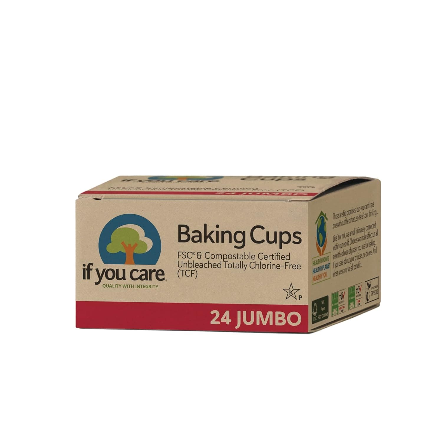 Amazon.com: If You Care Unbleached Cupcake Liner Baking Cups - 24 Pack ...