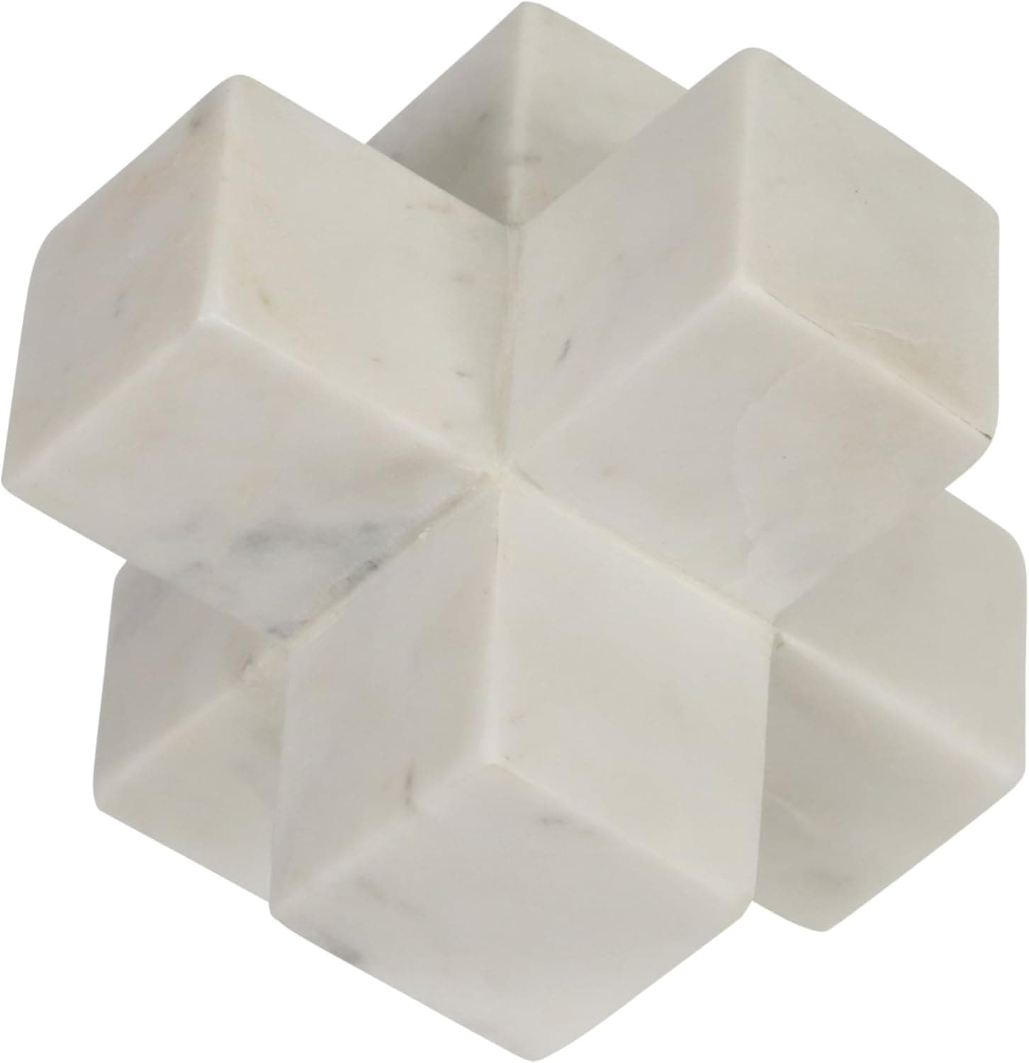 Amazon.com: Geometric Cube Decorative Object – Marble Sculpture Modern ...