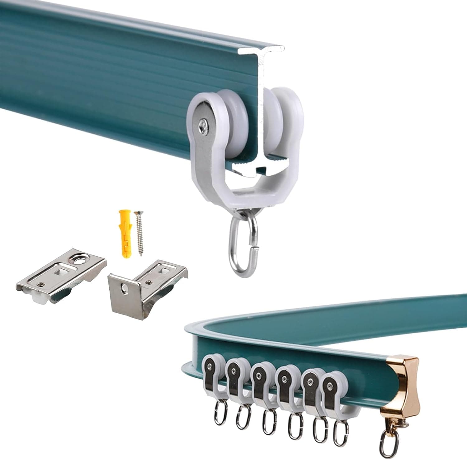 Bendable Curtain Track Kit for Windows – Sliding Privacy Curtains ...