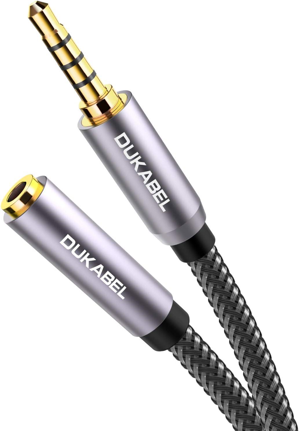 DuKabel Top Series Long 3.5mm Extension (8 Feet / 2.4 Meters) TRRS 4 ...