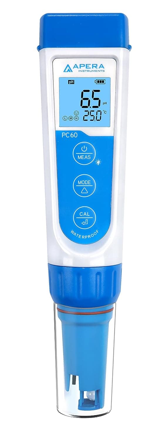 Apera Instruments PC60 Premium 5-in-1 Waterproof pH/Conductivity/TDS ...
