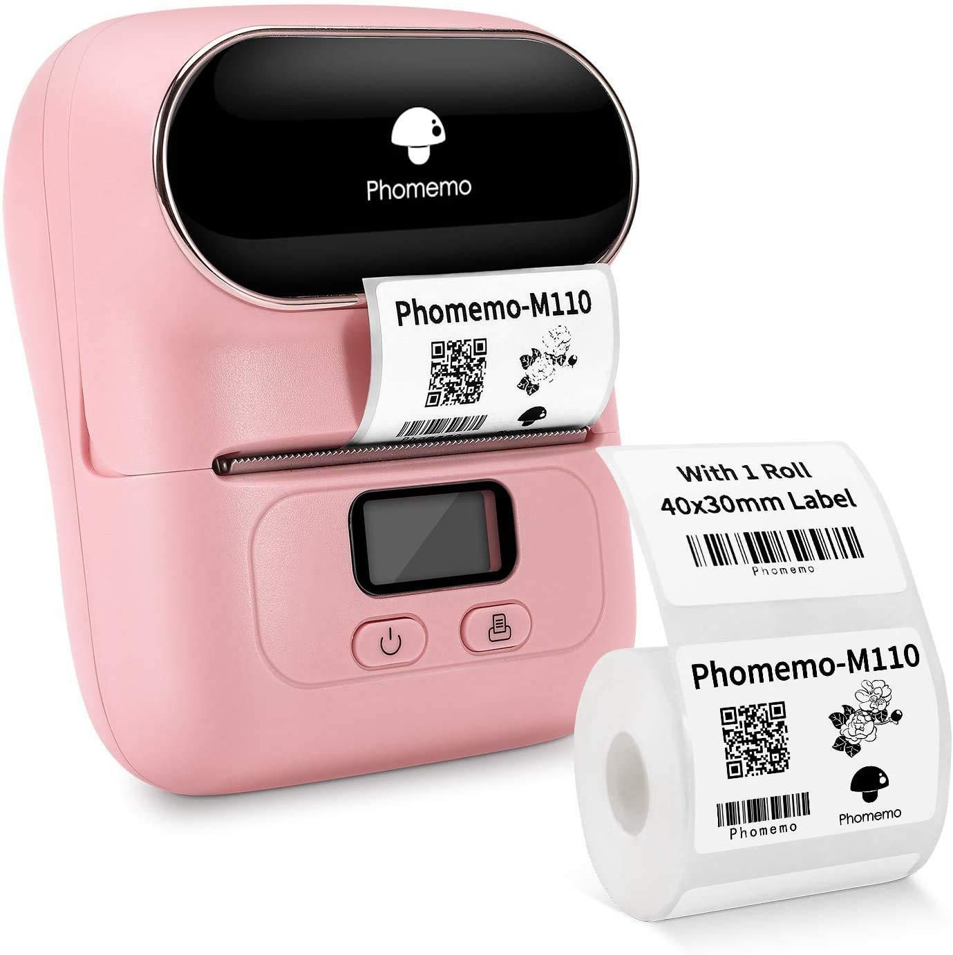 Phomemo-M110 Label Printer- Portable Bluetooth Thermal Label Maker ...