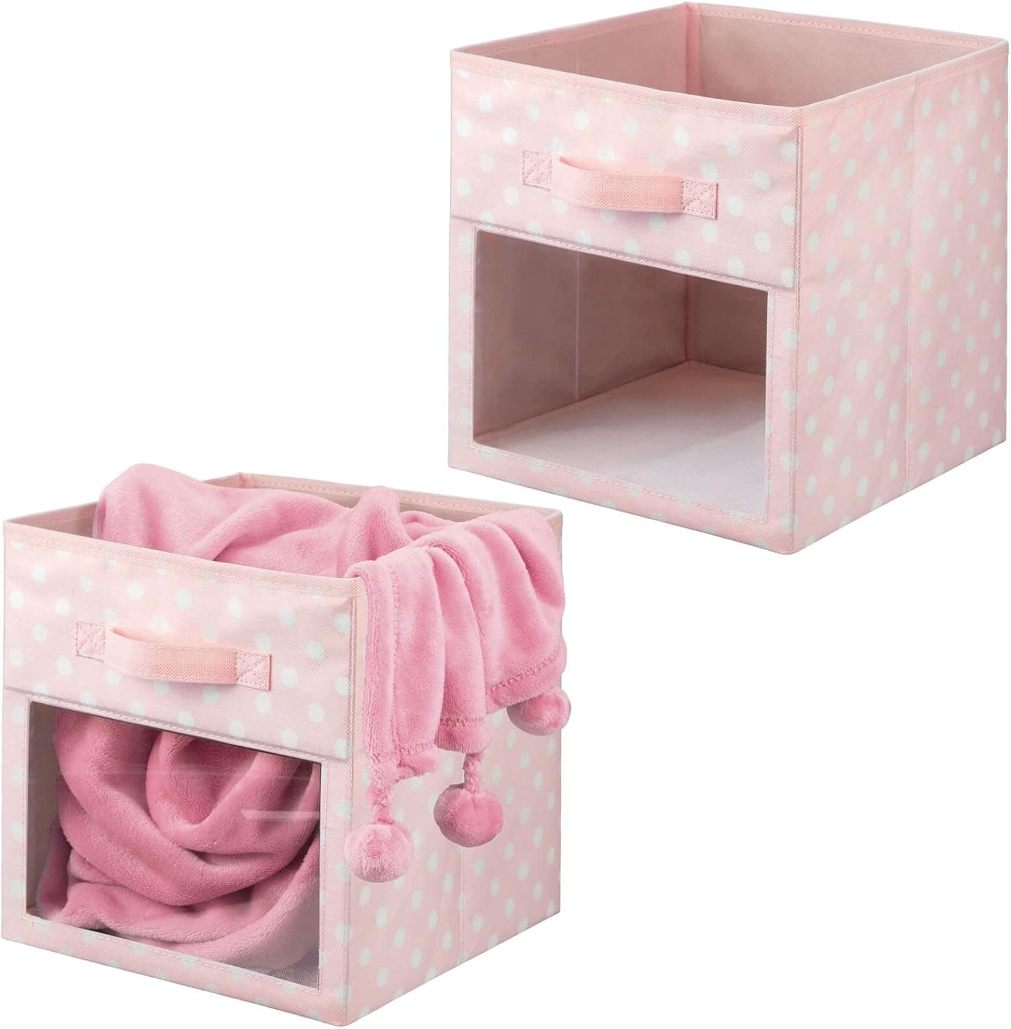Amazon.com: mDesign Soft Fabric Closet Storage Organizer Cube Bin Box ...