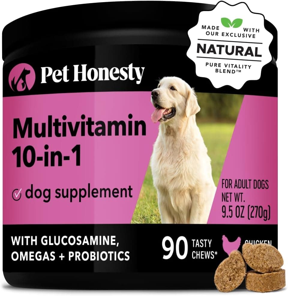 PetHonesty 10 in 1 Dog Vitamins - Glucosamine for Dogs - chondroitin ...