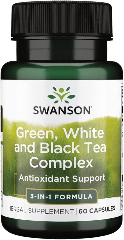 Amazon.com: Swanson Green White & Black Tea Complex 200/200/200 ...