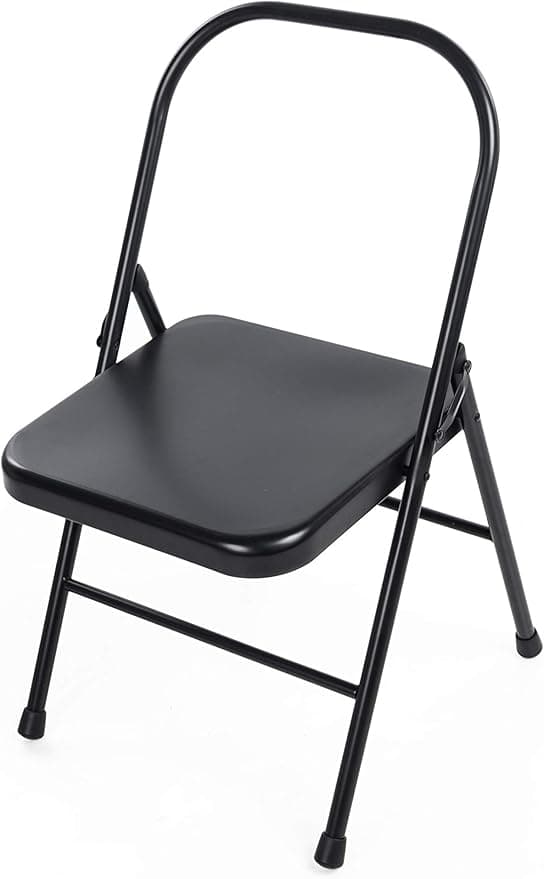 Amazon.com: Yoga Chair, Iyengar Yoga Chair, Backless Metal Yoga Chair ...