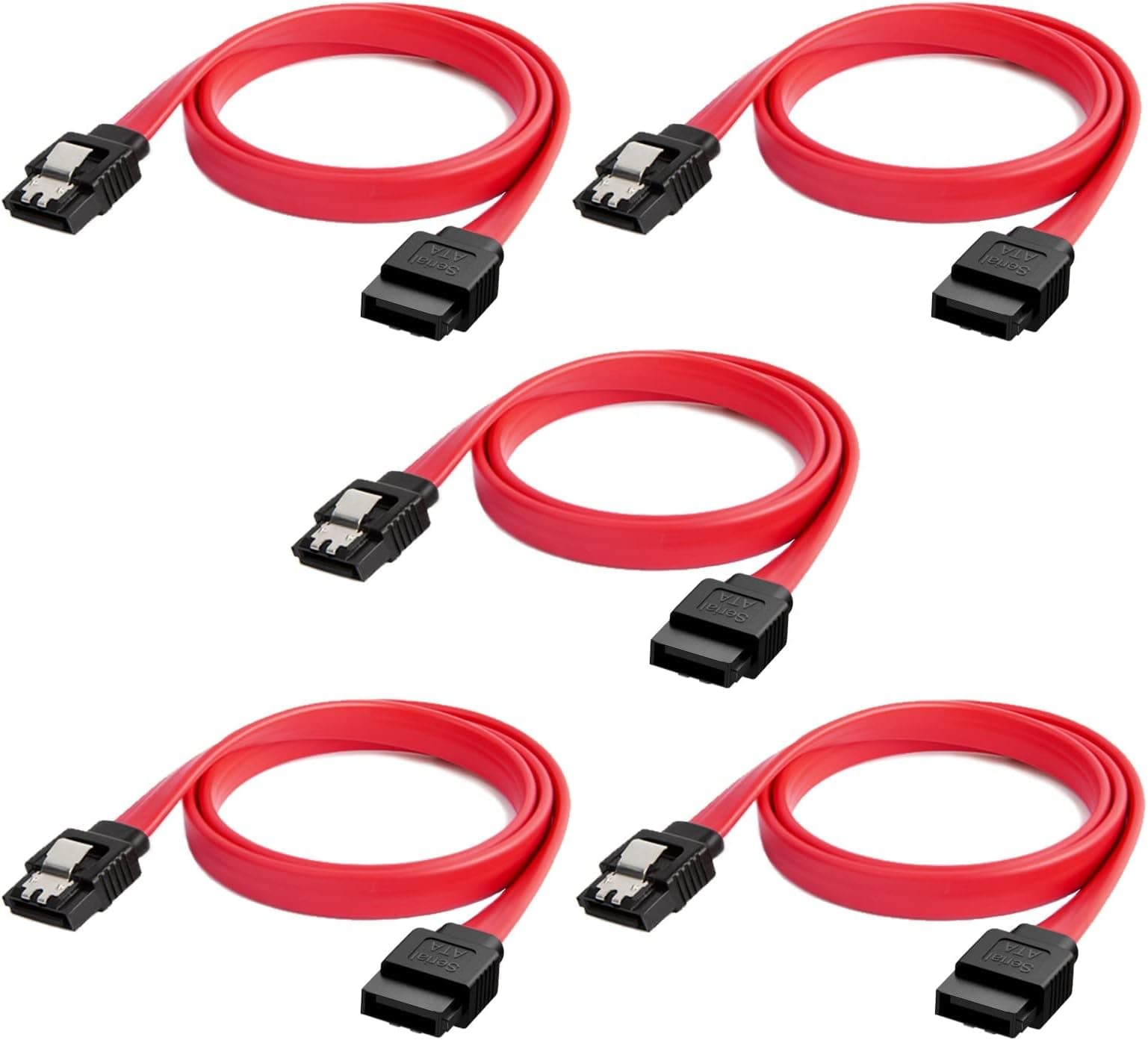 Cable Matters 3-Pack 90 Degree SATA Cable - 45cm, 6Gbps SATA Cables for ...
