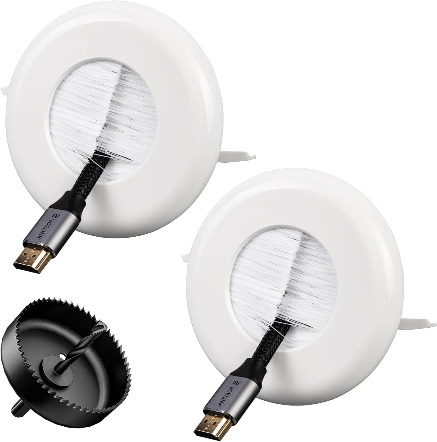 Amazon.com: VCELINK Brush 3.79" (96 mm) in Wall Cable Management Kit ...