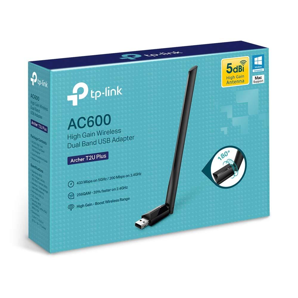 TP-Link AC600 USB WiFi Adapter for PC (Archer T2U Plus)- Wireless ...