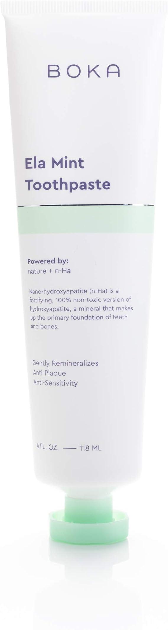 Boka Dentifrice naturel Ela Mint Nano-hydroxyapatite pour reminéraliser ...