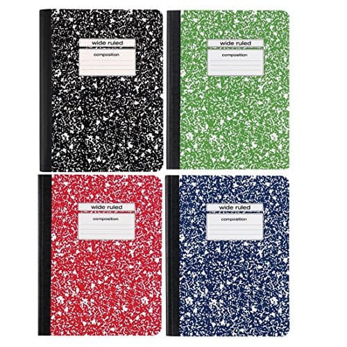 "Staples Composition Notebook, 7.5"" x 9.75"", Wide Ruled, 100 Sheets ...
