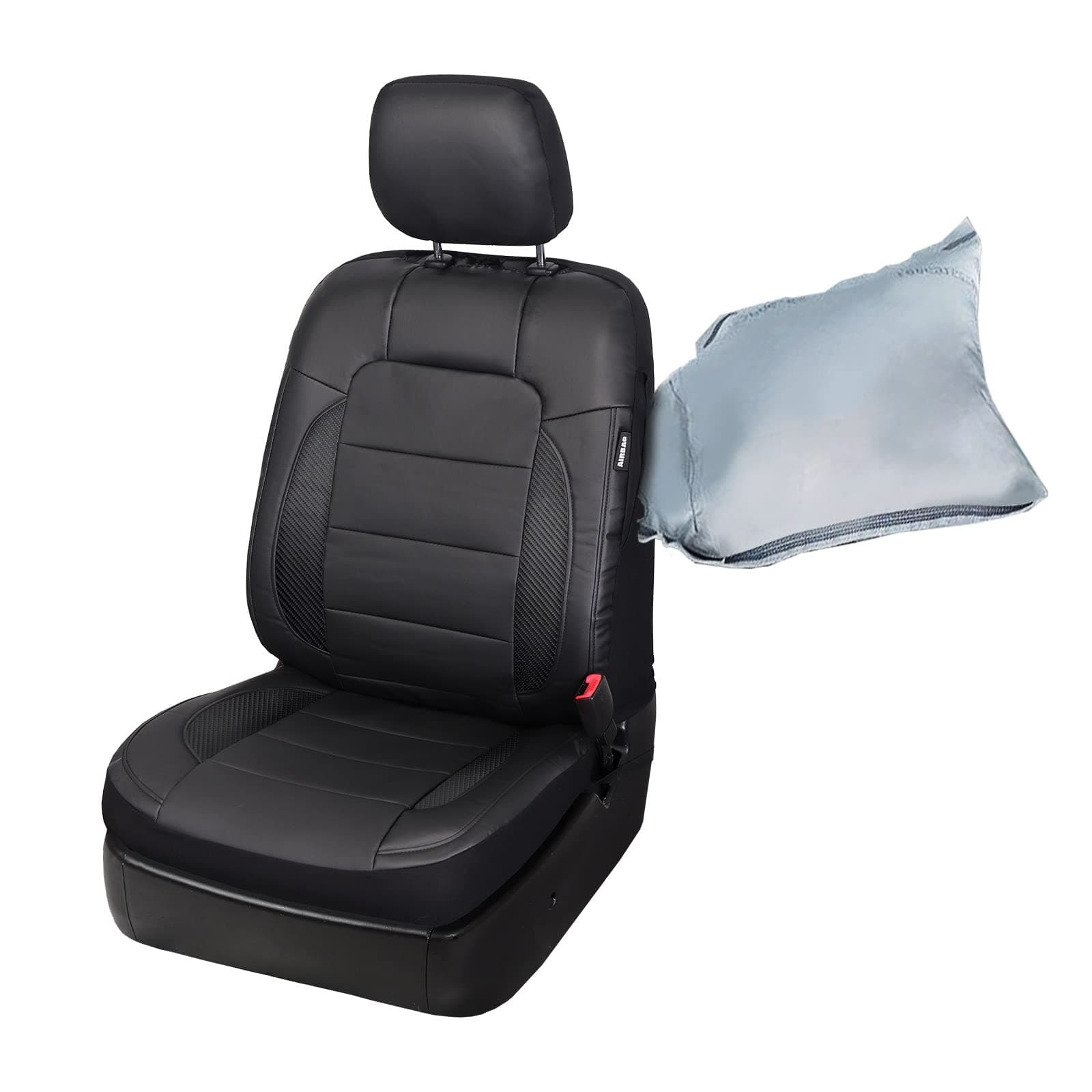 Leader Accessories Platinum Vinyl Universal seat Cover with Airbag 2 ...