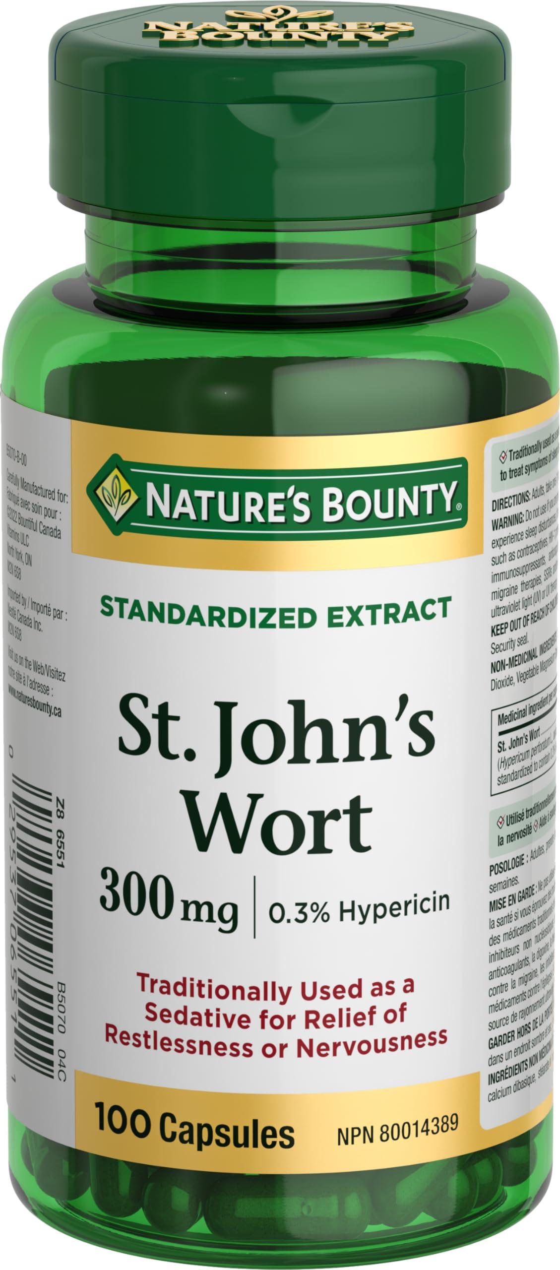 Nature's Bounty St. John's Wort 100 capsules