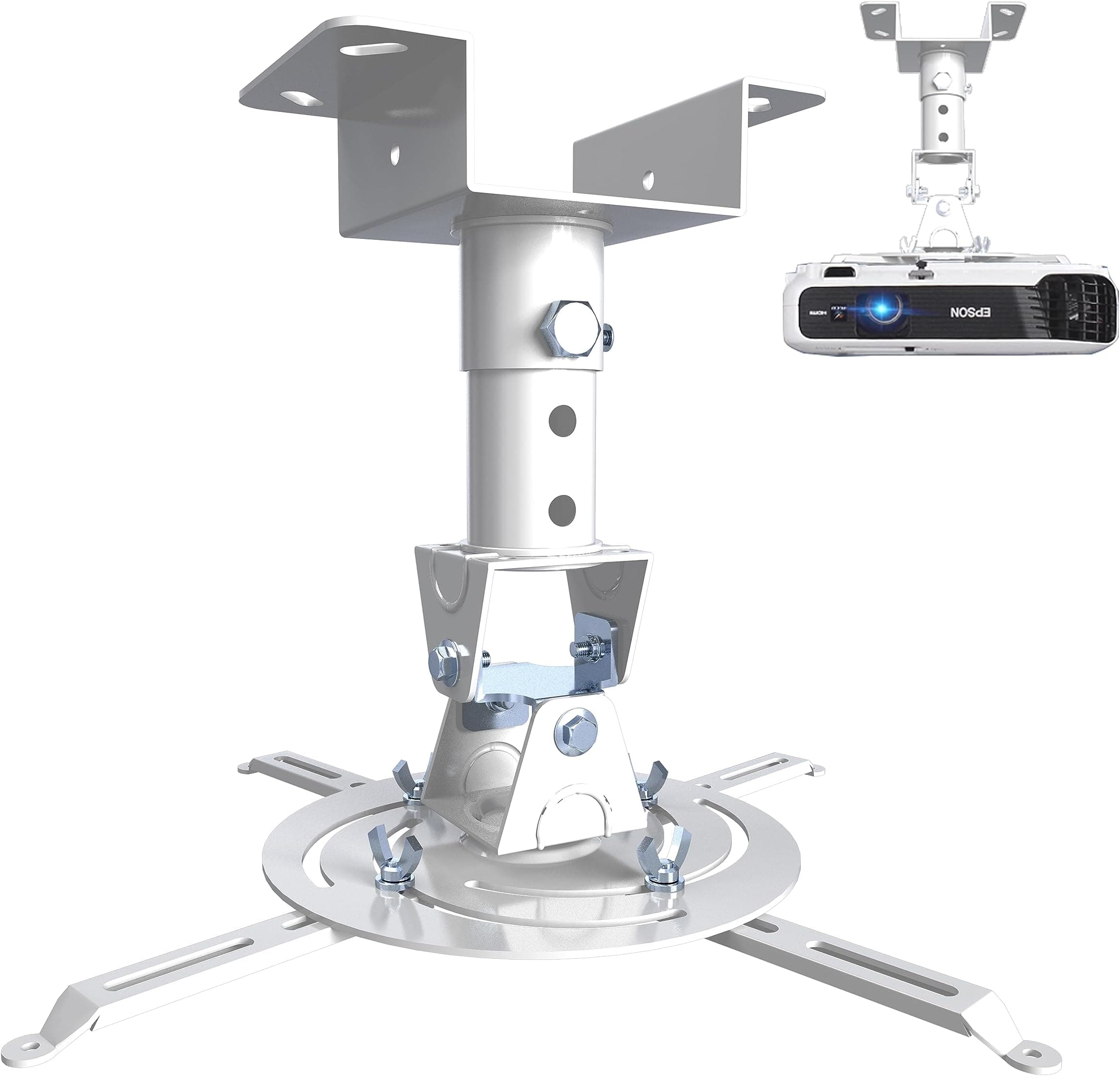 Amazon.com: Universal Low Profile Projector Mount with Retractable Arms ...