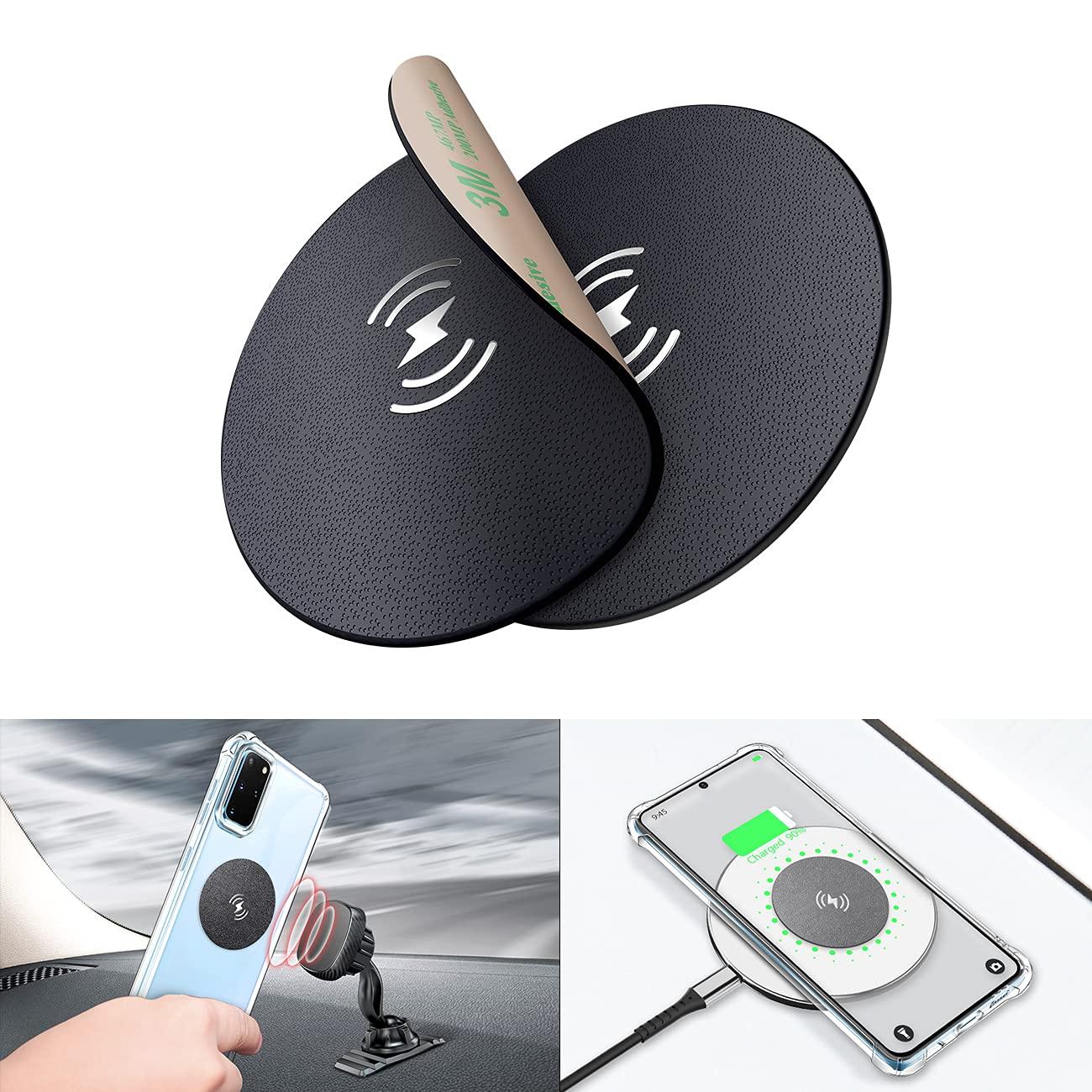 eSamcore Magnetic Phone Mount Metal Plate, Wireless Charging Compatible ...