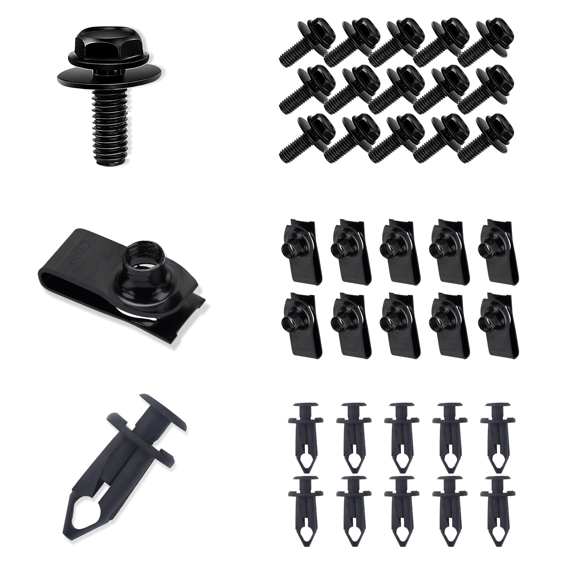 Amazon.com: 35PCS Car Engine Cover Clips Fasteners,Screw & Bolt ...