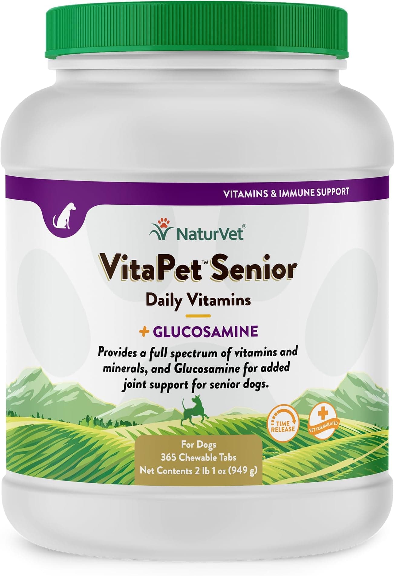 Amazon.com : NaturVet –VitaPet Senior Daily Vitamins for Senior Dogs ...