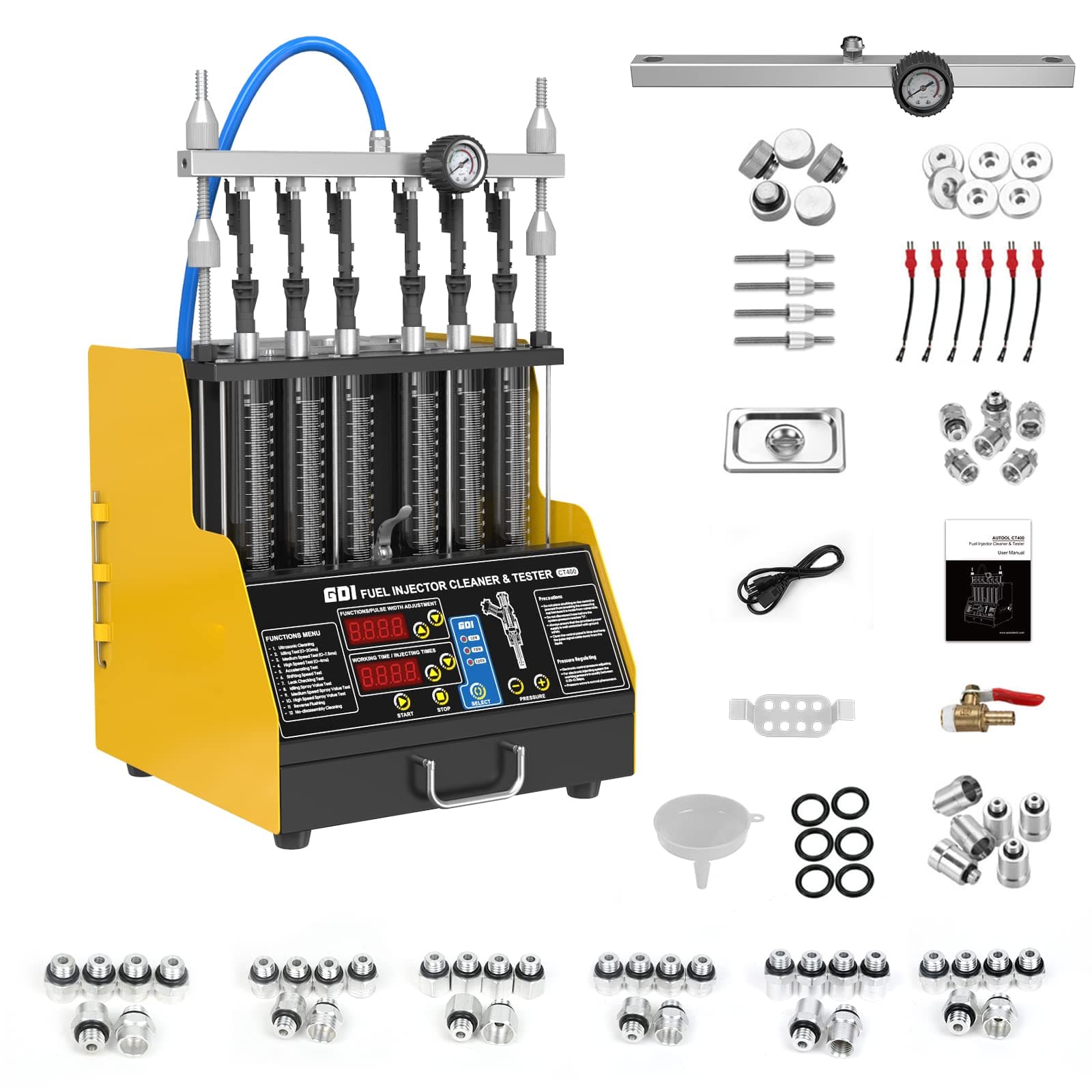 Snapklik.com : CT400 Fuel Injector Cleaner Tester, High Pressure ...
