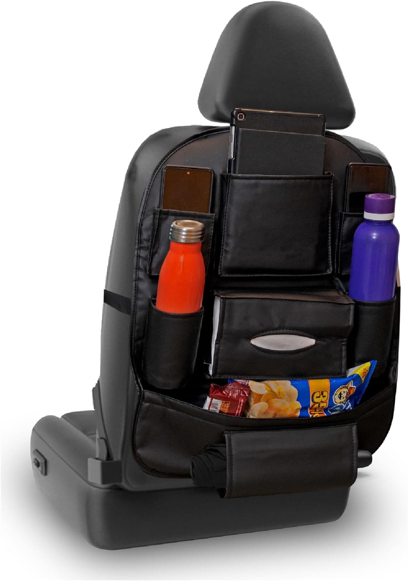 Amazon Brand - Solimo Pu Leather Auto Car Back Seat Organizer ...