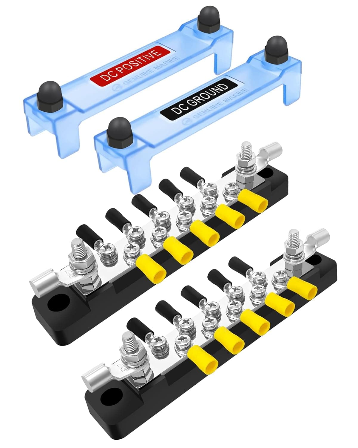 LENKRAD Common 150A BusBar - 10 Terminal Power Distribution Block Bus ...