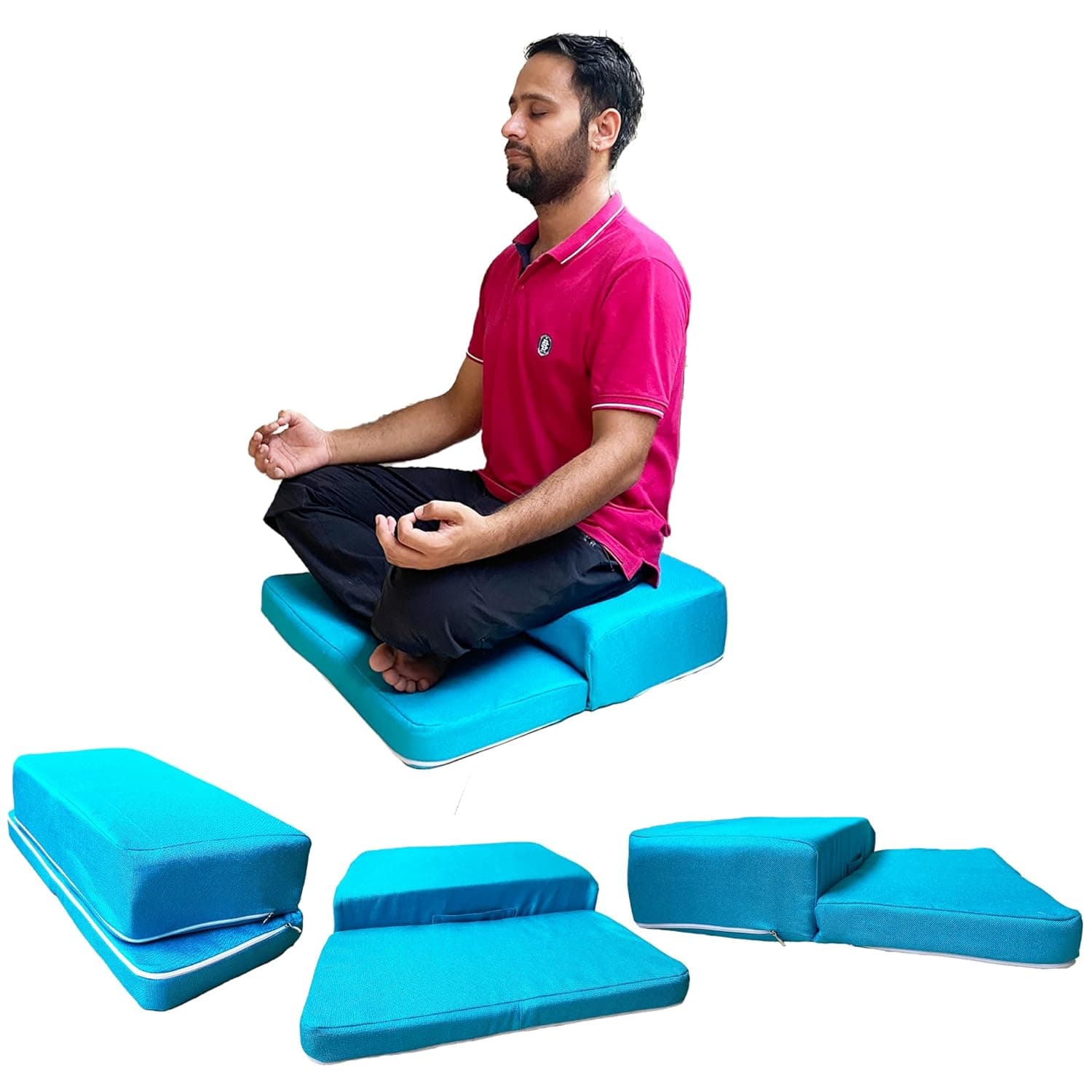 The Yogis Meditation Seat Cushion - Foldable Portable Large Size ...