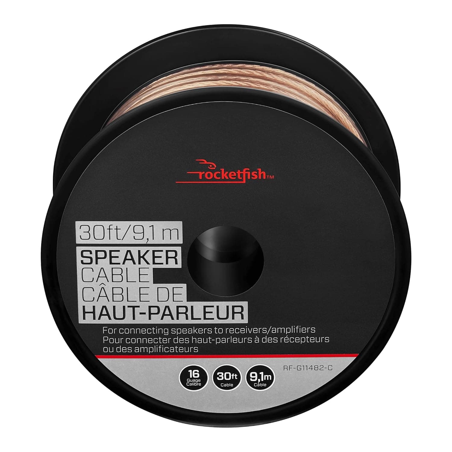 Amazon.com: Rocketfish 16 Gauge Pure Copper Speaker Wire - Heavy-Duty ...