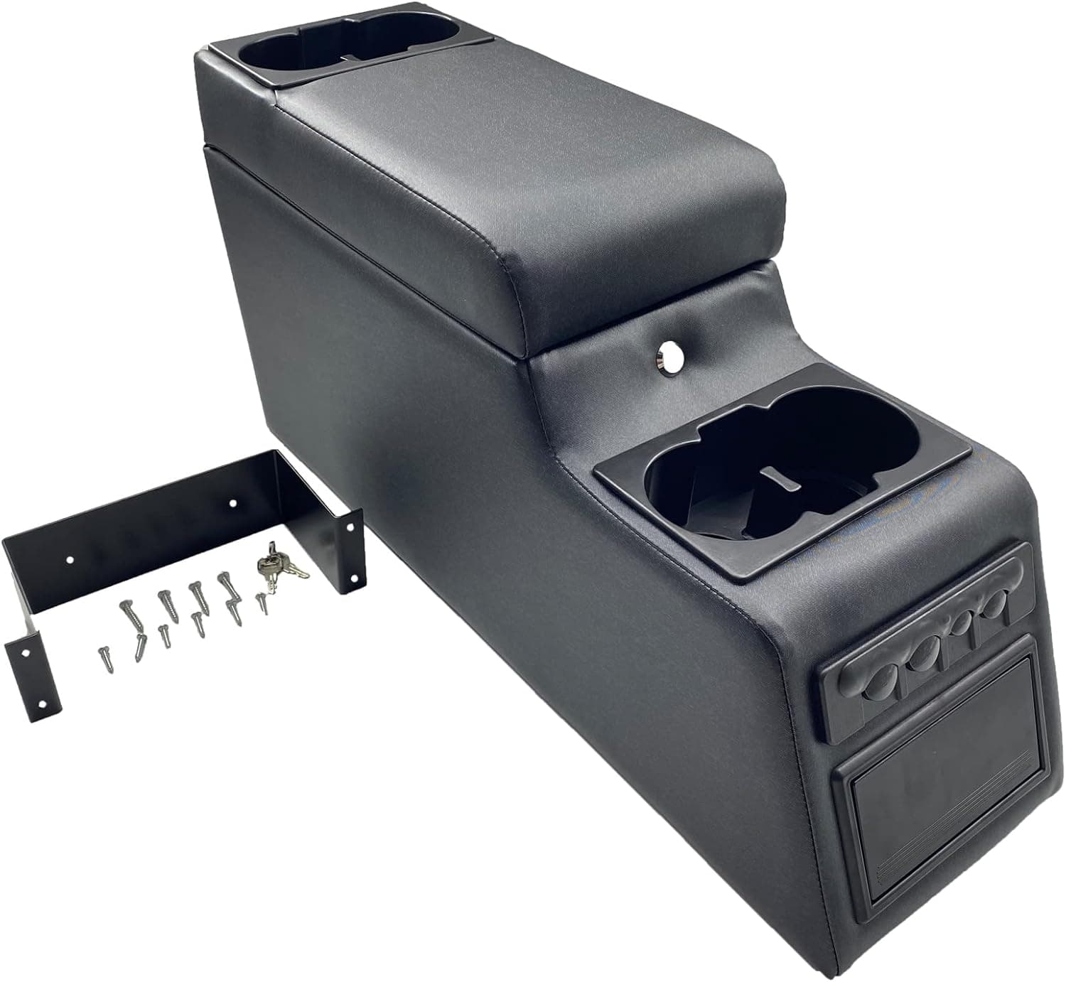 MOOSUN 31515 Denim Black Deluxe Locking Center Console for Jeep CJ-5 ...