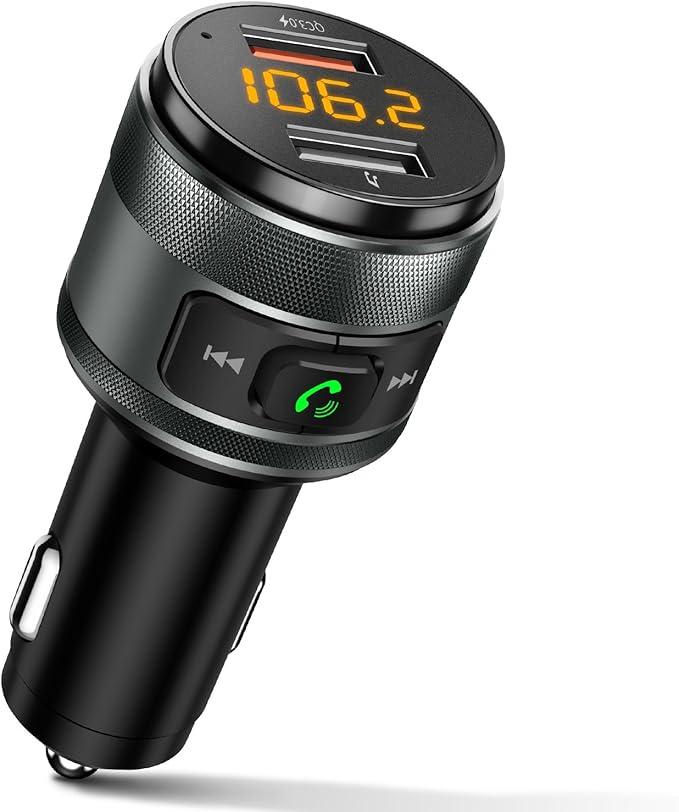 IMDEN Bluetooth 5.0 FM Transmitter for Car, 3.0 Wireless Bluetooth FM ...