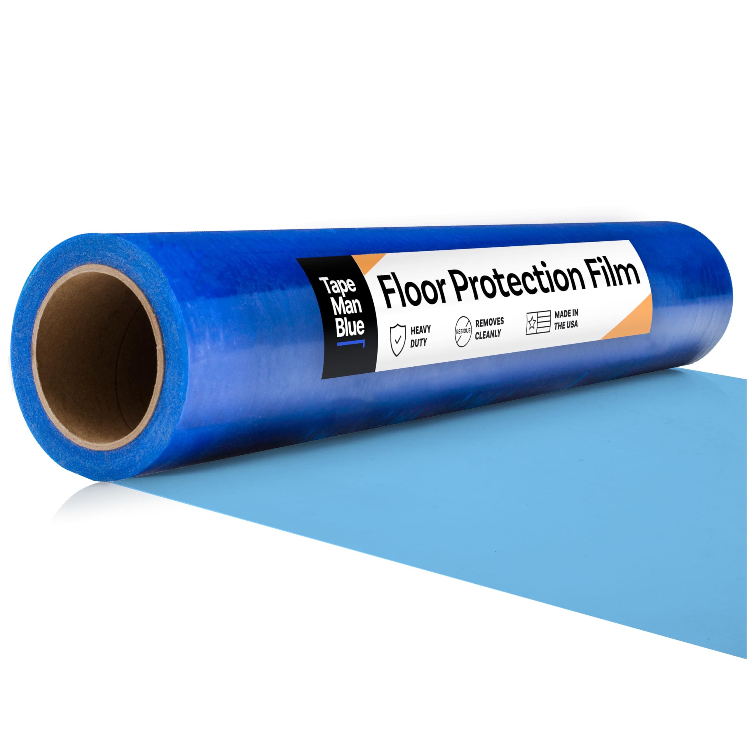 Floor Protection Film, 36" x 500', Made in USA, Blue Self Adhesive ...