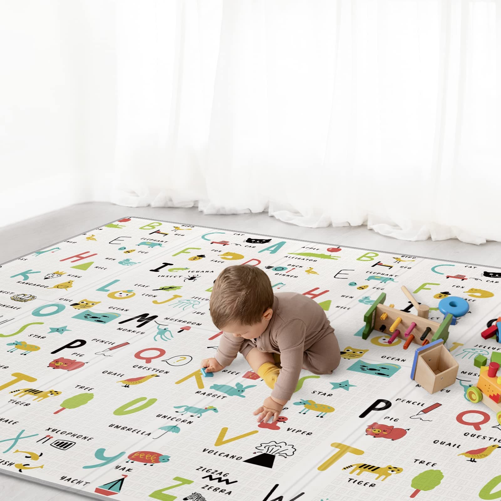 Amazon.com : Babebay Baby Play Mat, 79x71 Large Baby mat for Floor ...