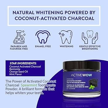 Amazon.com: Active Wow Activated Coconut Charcoal Powder - Natural ...