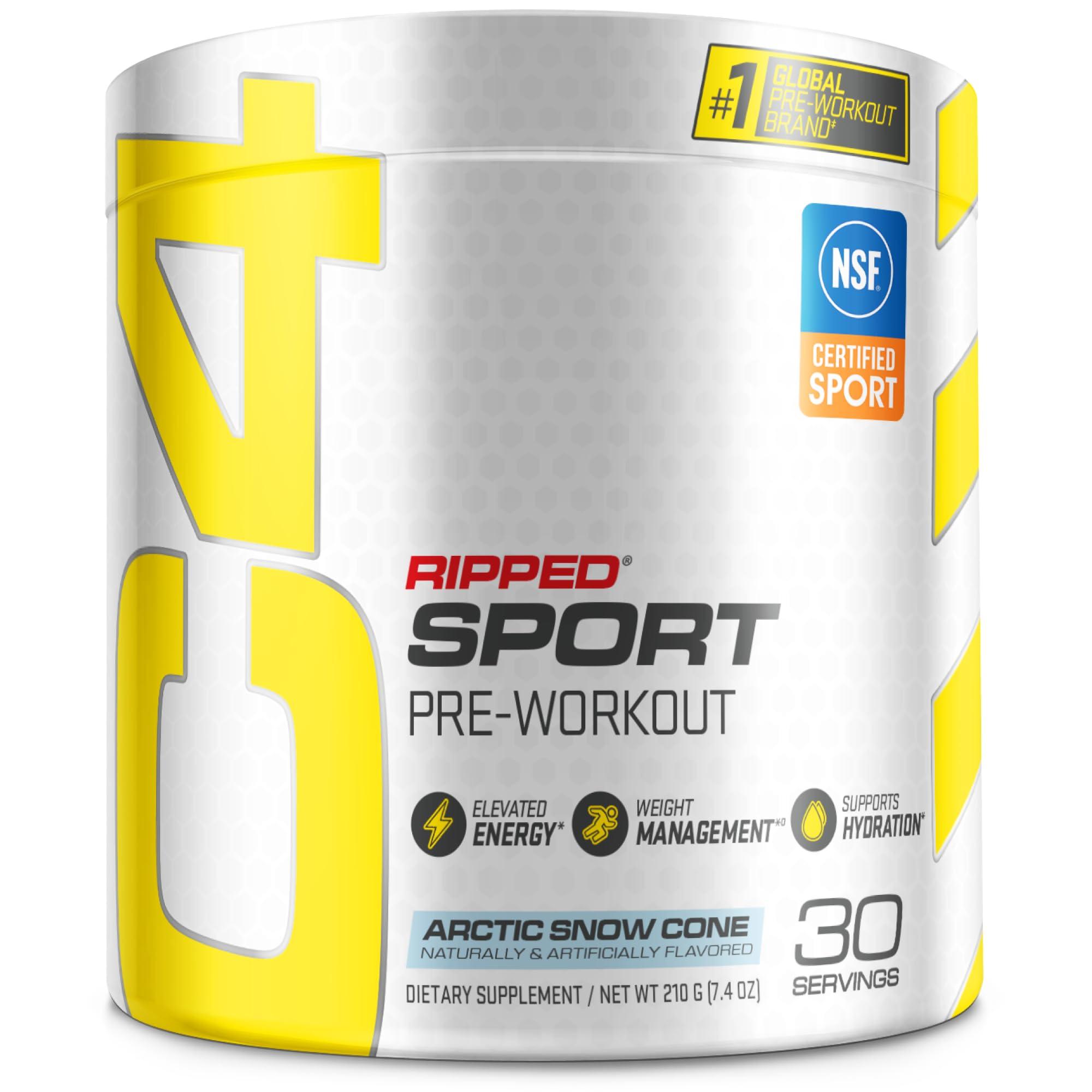 C4 Ripped Sport Pre-Workout 30 Servings Cherry Limeade Flavor Energy Drink