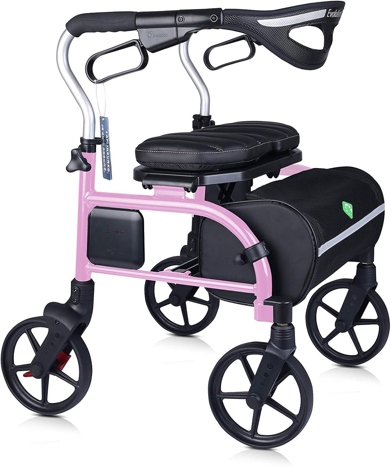 Evolution Trillium Lightweight Walker Rollator with Seat, Wheels ...