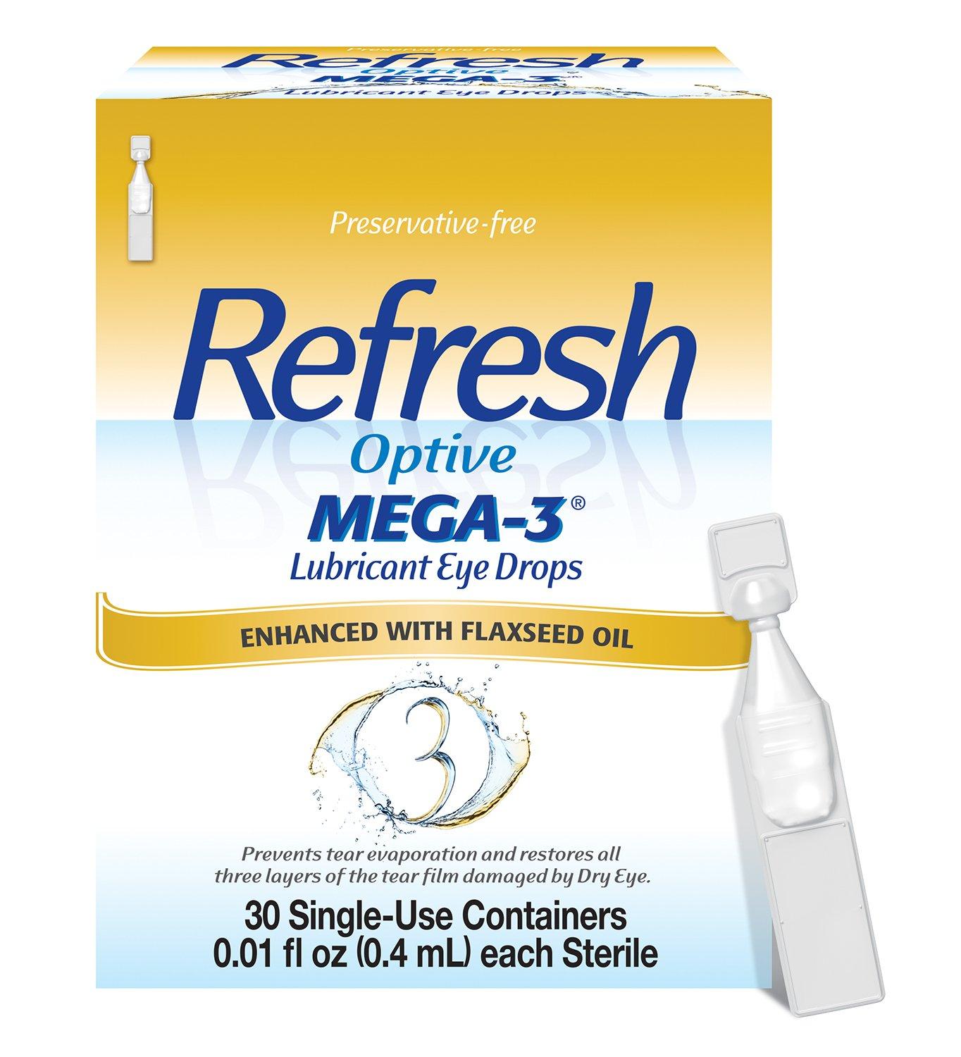 Buy Refresh Optive Mega-3 Lubricant Eye Drops, Preservative-Free, 0.01 ...