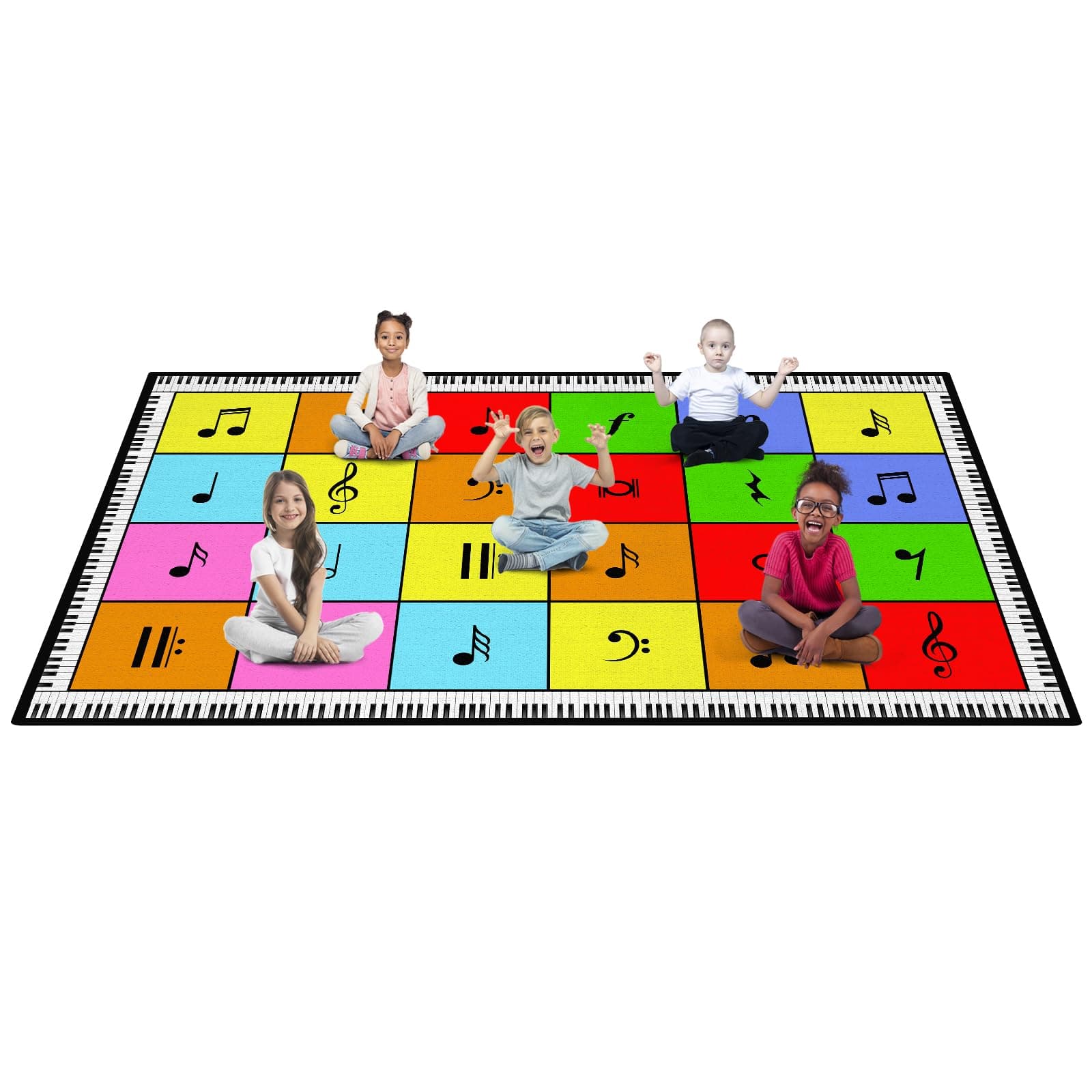 Amazon.com: ABCarpet Music Note Classroom Rug 7'5"x13' Elementary Music ...