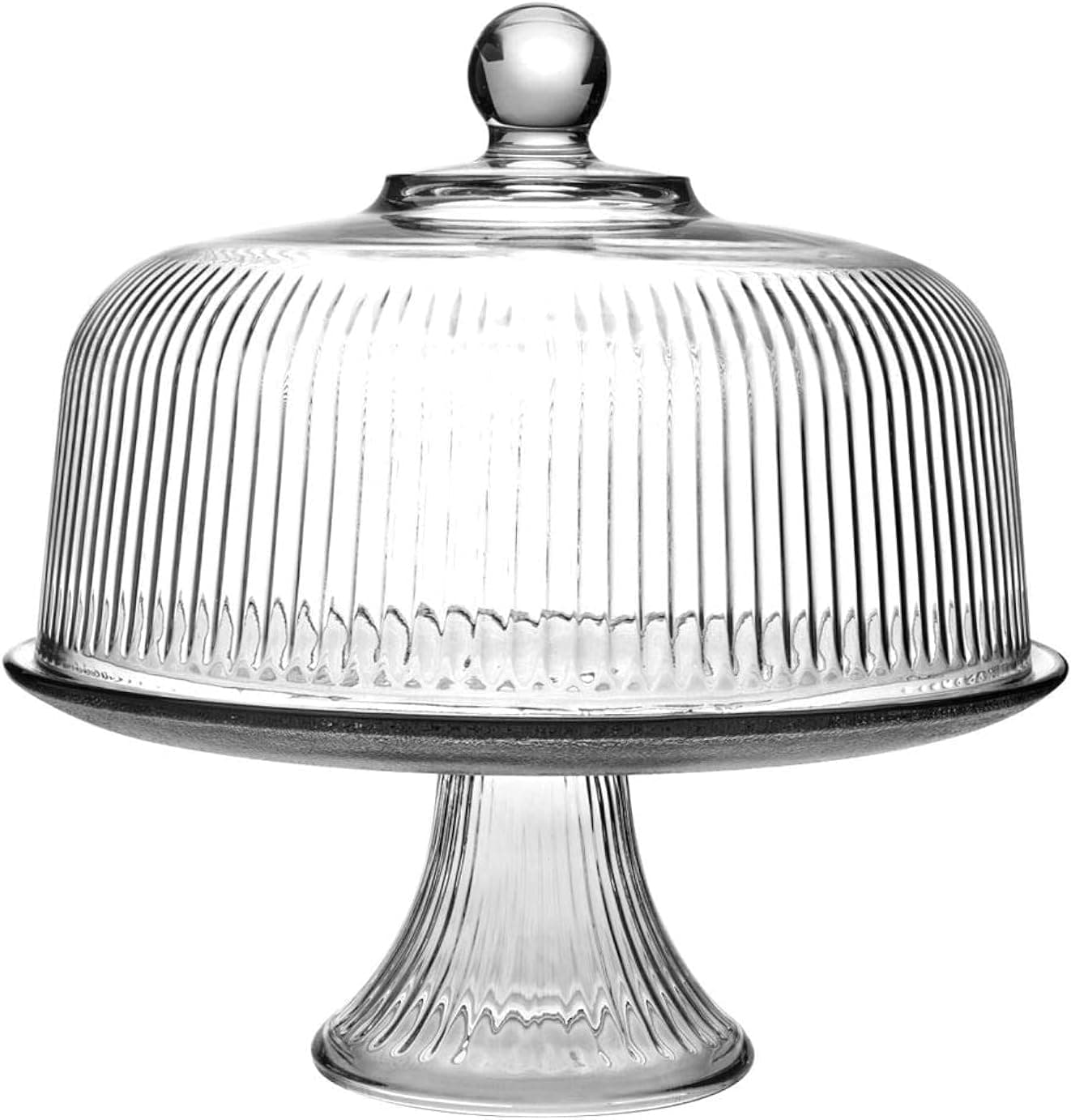 Amazon.com | Anchor Hocking Presence Footed Cake Set with Dome (2 piece ...