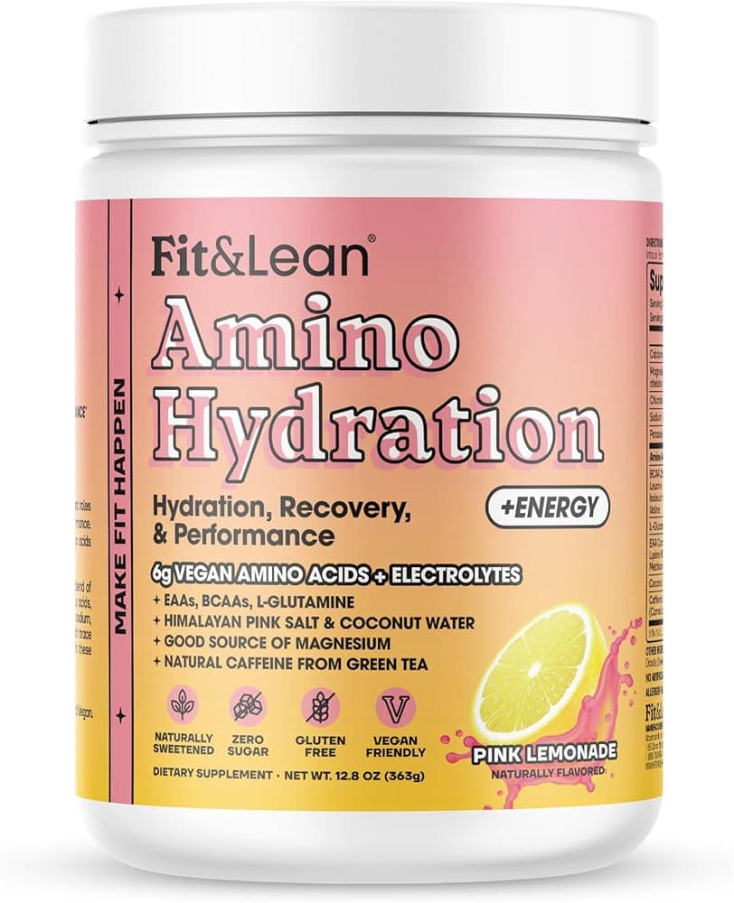 Amazon.com: Fit&Lean Amino Hydration Plus Energy, Naturally ...