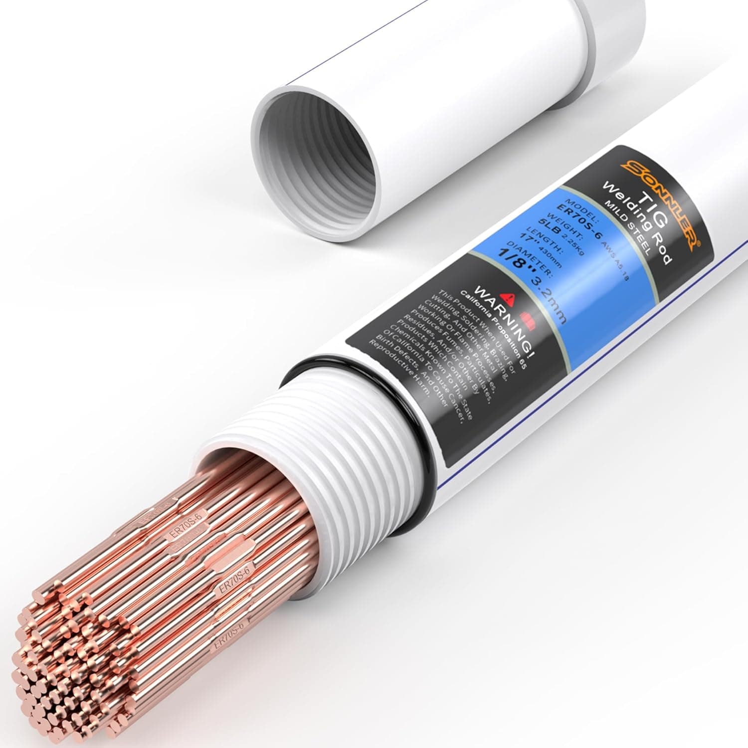 Mild Steel TIG Welding Rod ER70S-6 Welding Filler Rod 1/8" x 16" 5LB ...