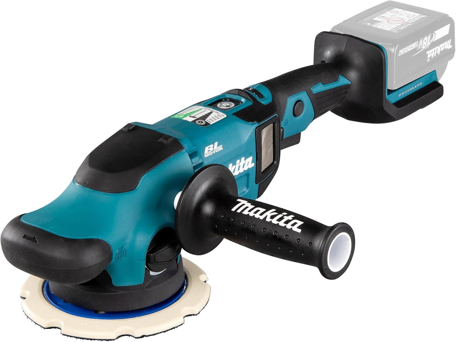 Makita 18V LXT Brushless Random Orbit Polisher Green grey DPO600Z: Buy ...